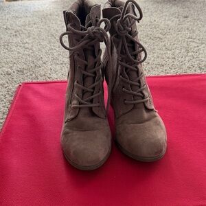 Madden Girl Lace Up Brown Boots